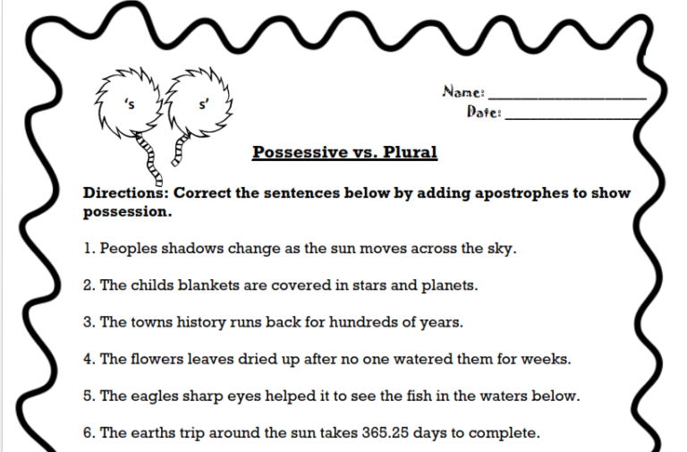 plural-vs-possessive-worksheets